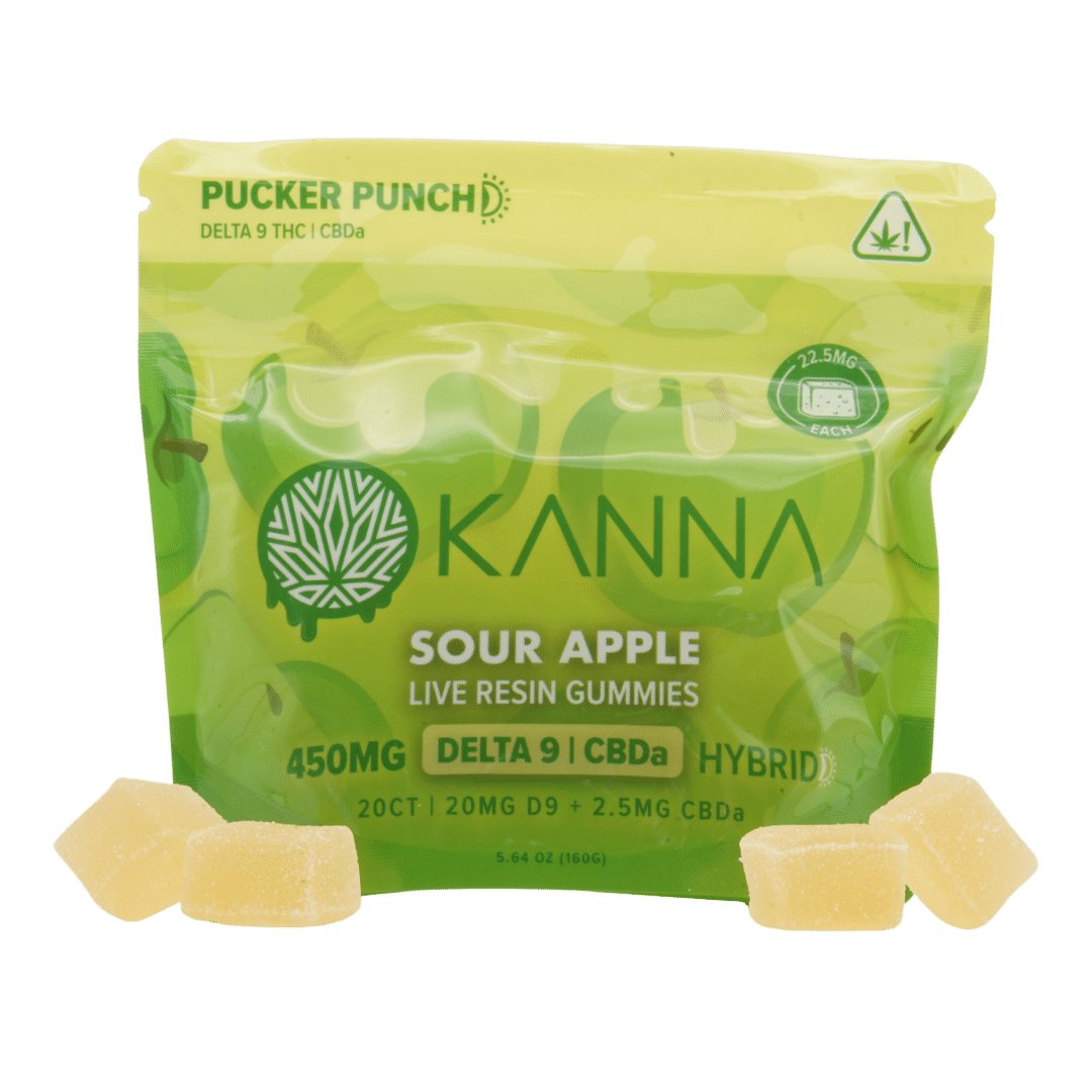 D9 Sour Apple Gummies - 20 Count
