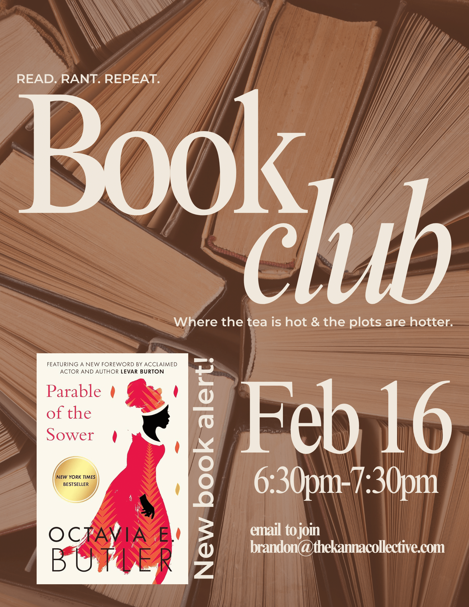 A book and a poster.